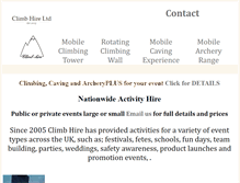 Tablet Screenshot of climb-hire.co.uk